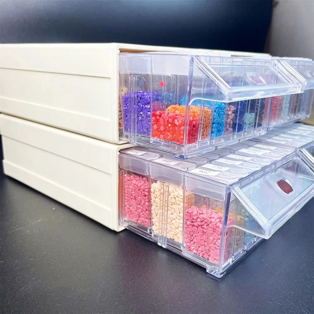 Embroidery Embellishments - Diamond painting accessories tools plastic drawer