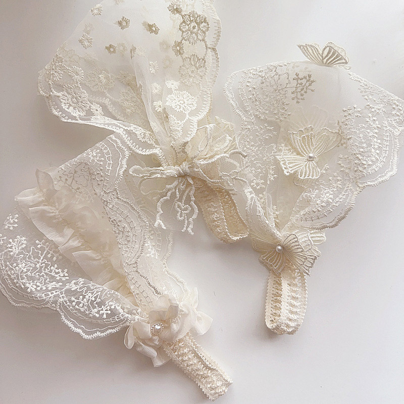 Embroidery Embellishments - Hollow Lace Baby Princess Headbands Flower