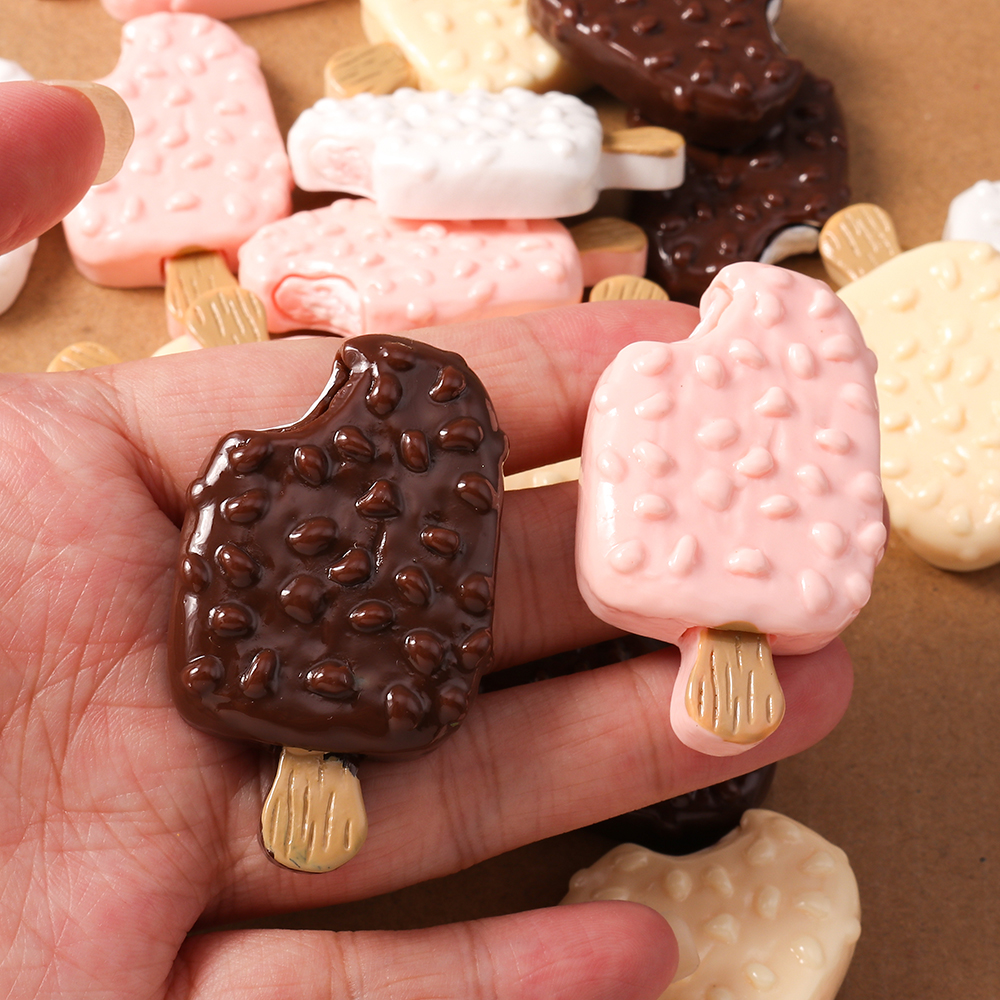 4pcs Simulation Food Ice Cream - Embellishments For Scrapbooking 评论和价格