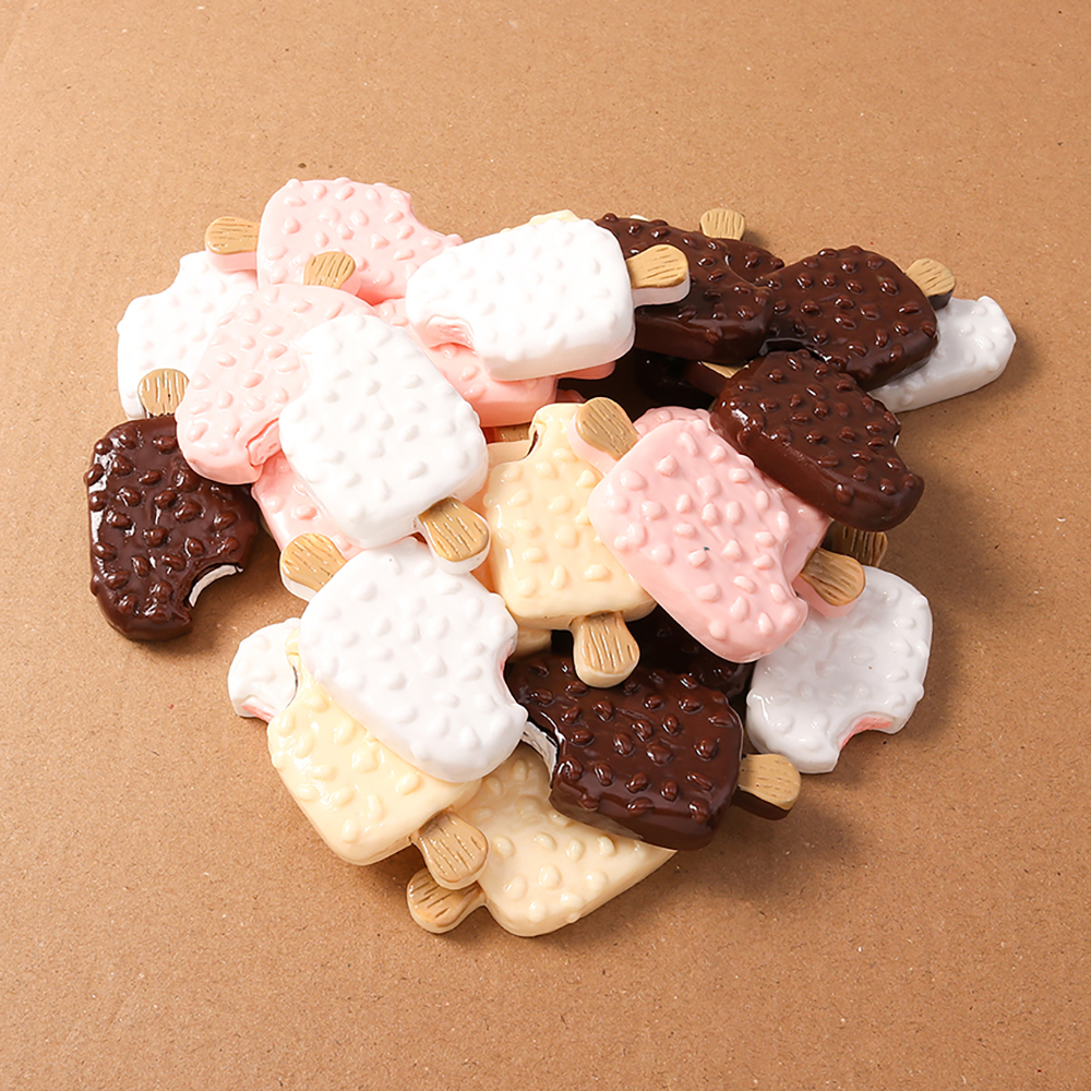 4pcs Simulation Food Ice Cream - Embellishments For Scrapbooking 评论和价格