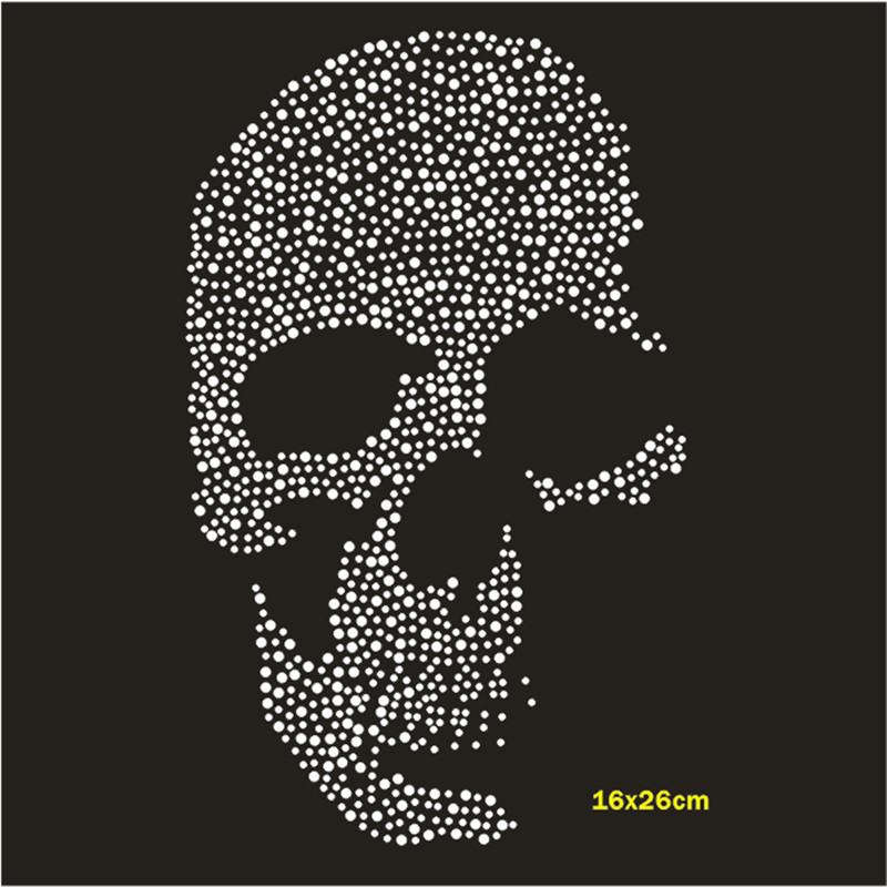 Skull Hotfix Strass Motif Cust - Hotfix Rhinestone Sheet 评论和价格