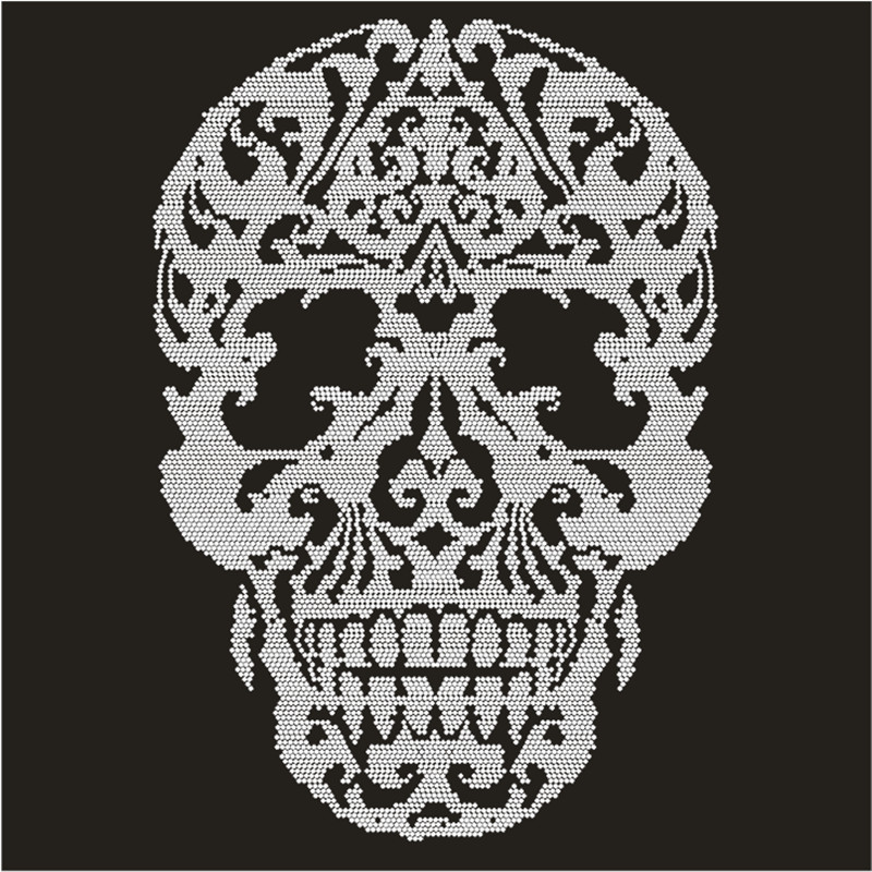Skull Hotfix Strass Motif Cust - Hotfix Rhinestone Sheet 评论和价格