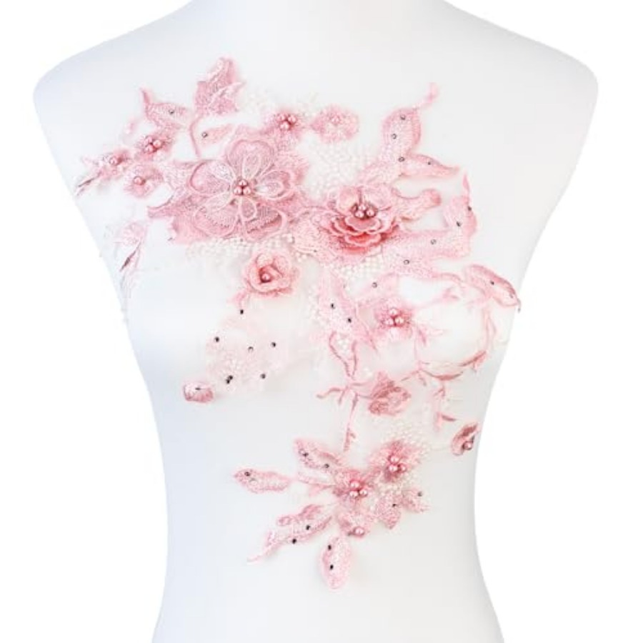 Colorful Flower Fabric Beaded  - Applique Patch Flower 评论和价格