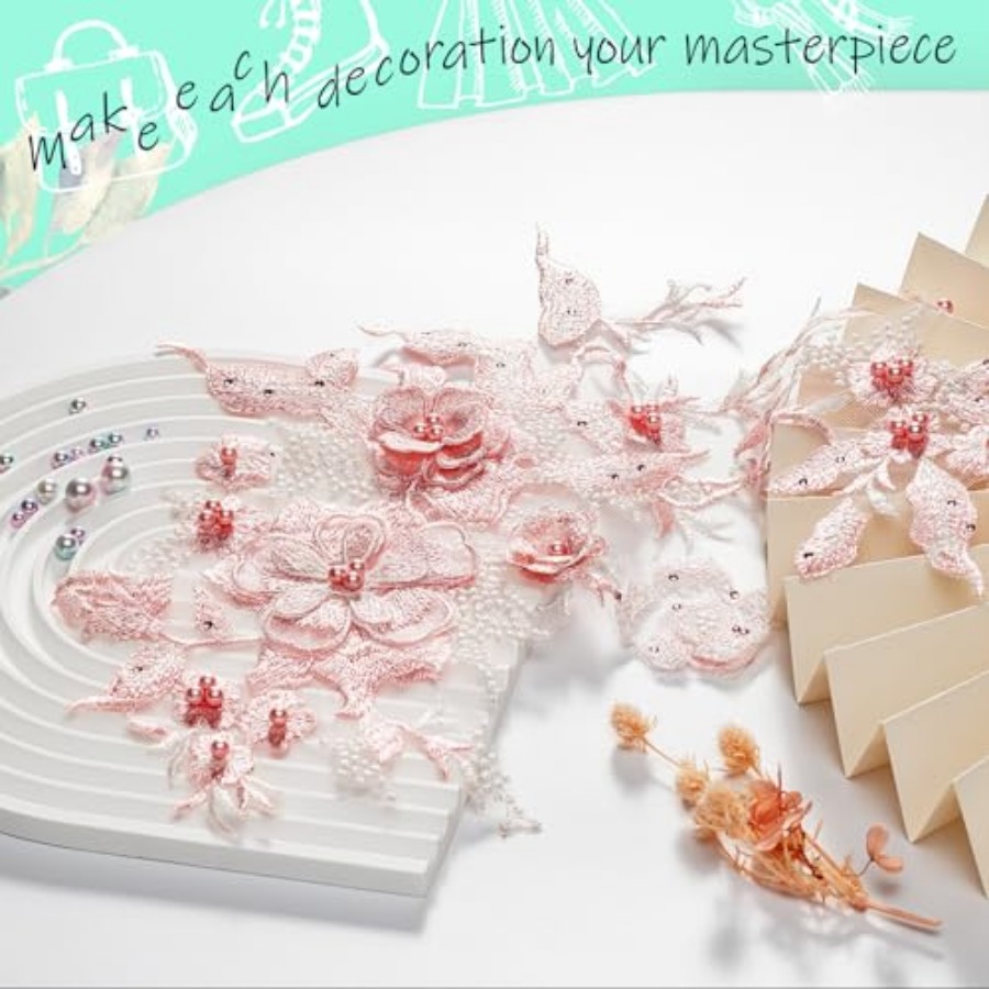 Colorful Flower Fabric Beaded  - Applique Patch Flower 评论和价格