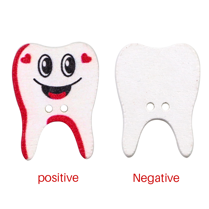 50/100pcs Wooden Button Tooth  - Embellishments For Scrapbooking 评论和价格