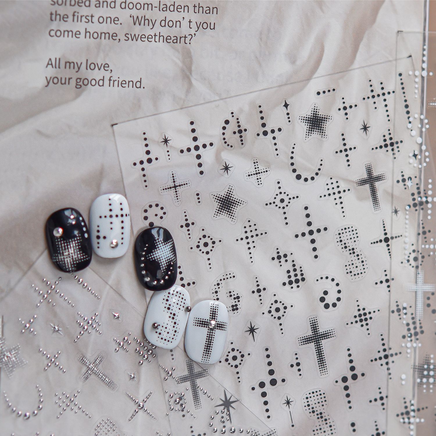 Y2K Minimal 5D Nail Art Sticke - Glitter Vinyl Roll 评论和价格