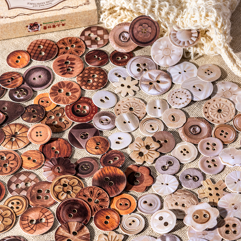 JIANQI 100 Sheets Button shape - Embellishments For Scrapbooking 评论和价格
