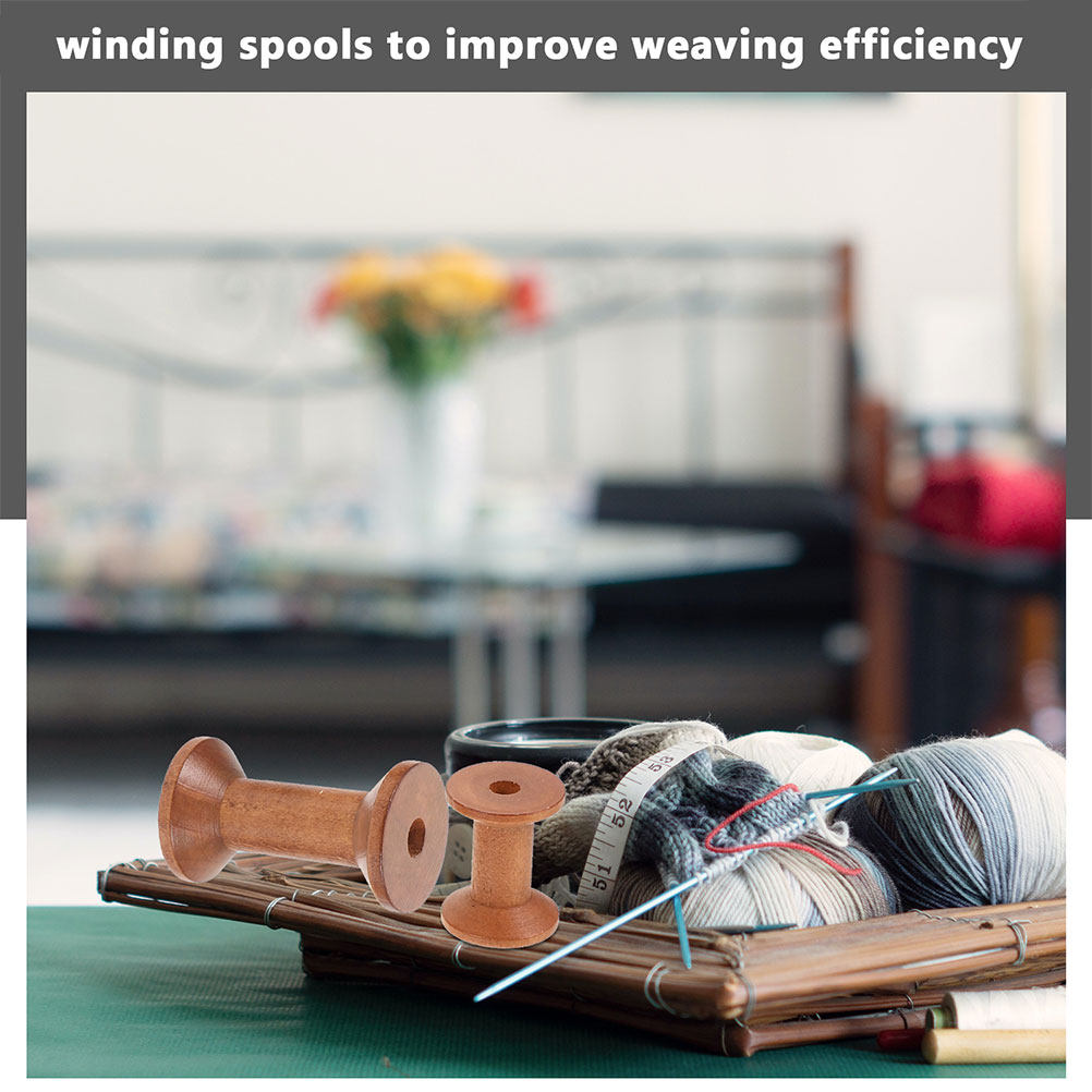 7Pcs Wooden Thread Spools Empt - Embroidery Craft 评论和价格