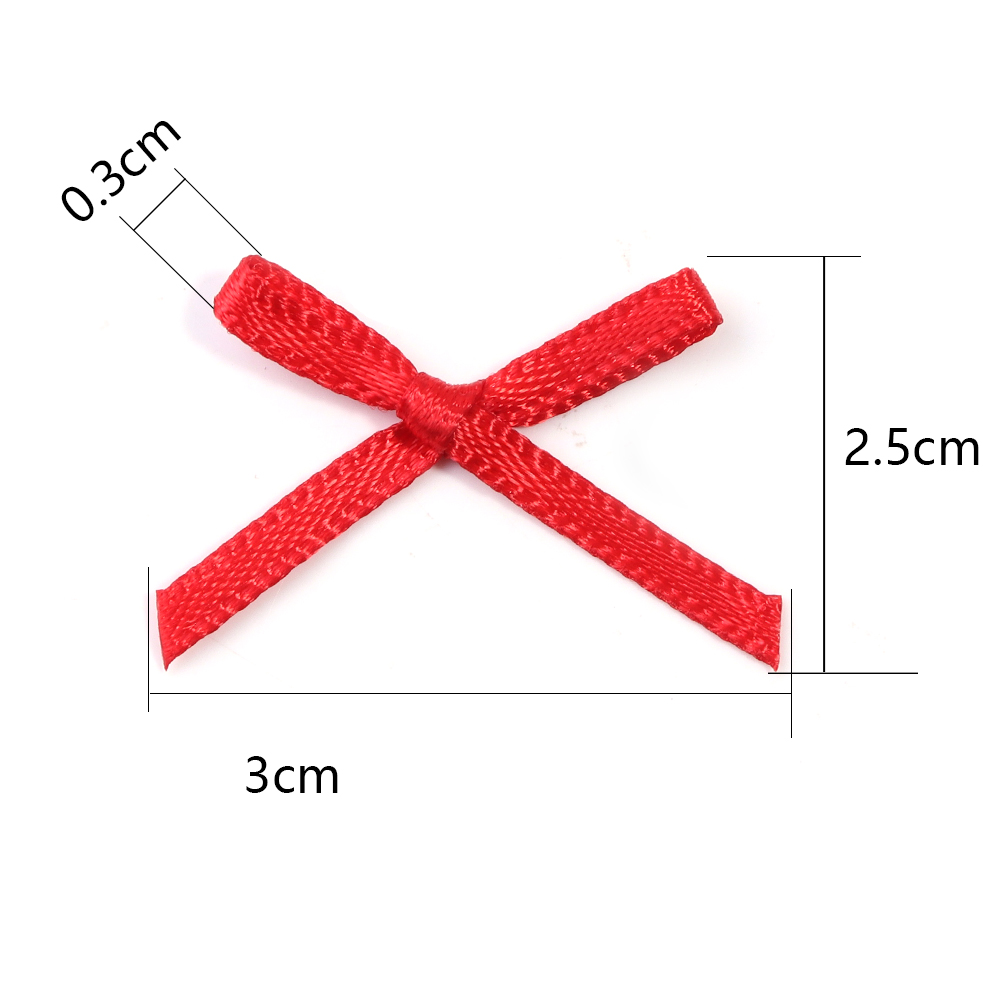 50Pcs 2.5x3cm Ribbons Mini Sat - Embellishments For Scrapbooking 评论和价格