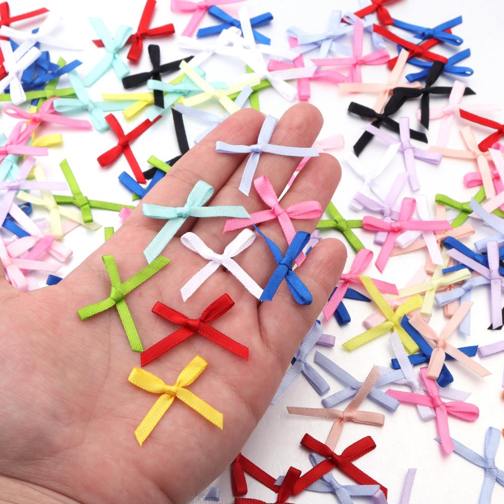 50Pcs 2.5x3cm Ribbons Mini Sat - Embellishments For Scrapbooking 评论和价格