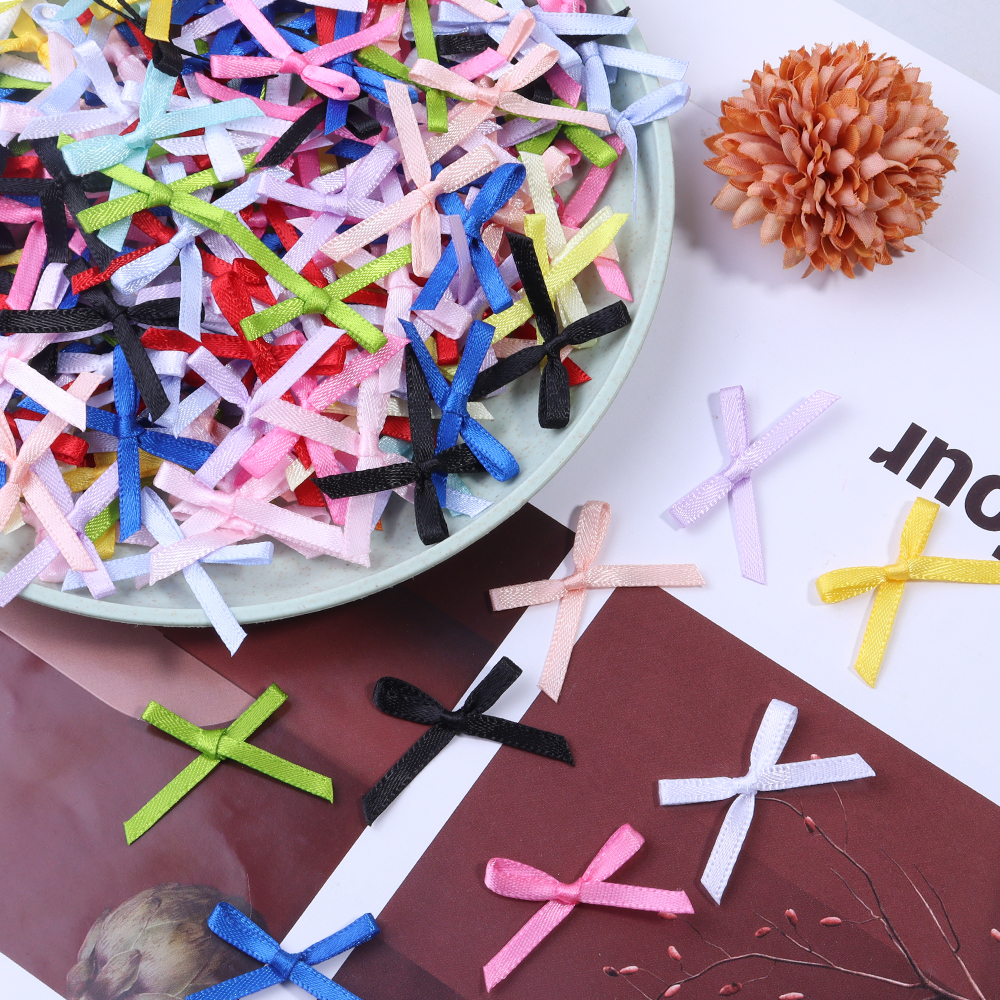 50Pcs 2.5x3cm Ribbons Mini Sat - Embellishments For Scrapbooking 评论和价格