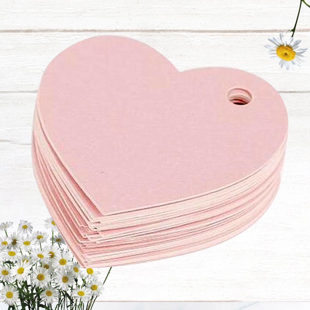 50Pcs Pink Heart-Shaped Paper  - Craft Embellishment 评论和价格