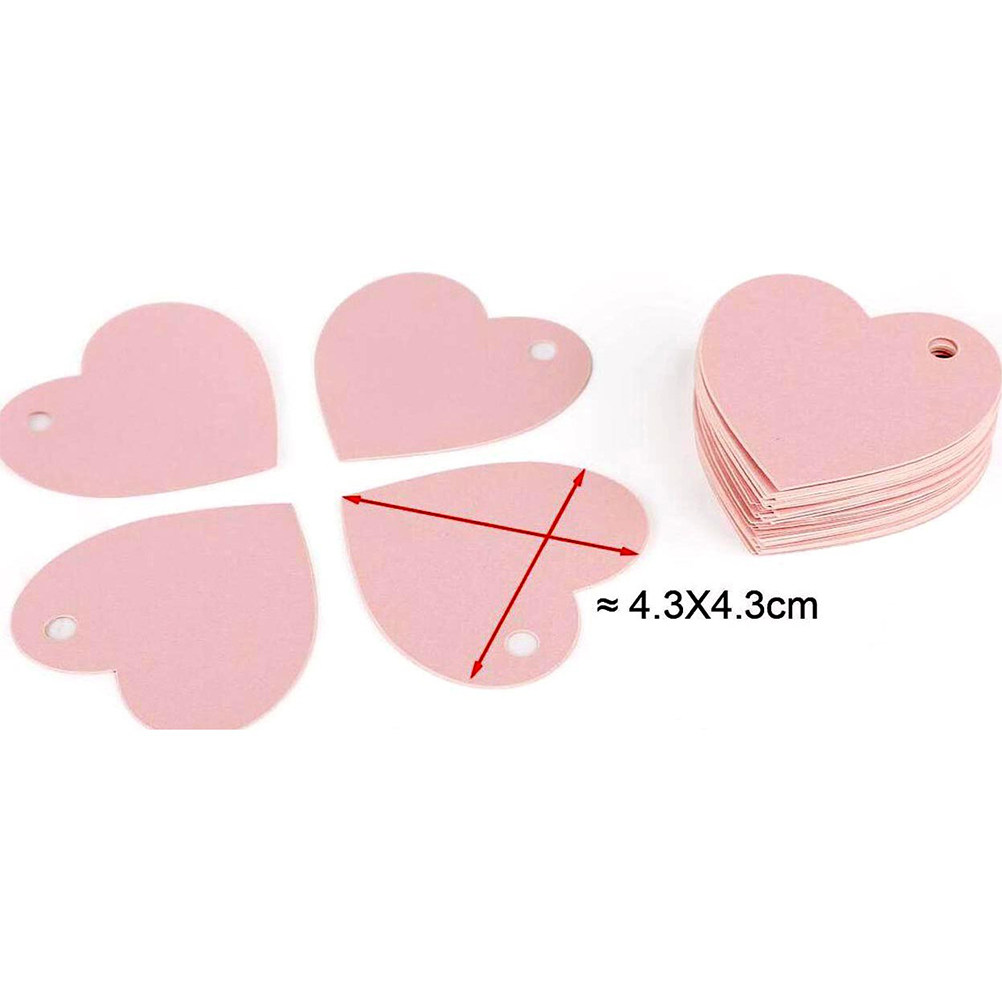 50Pcs Pink Heart-Shaped Paper  - Craft Embellishment 评论和价格