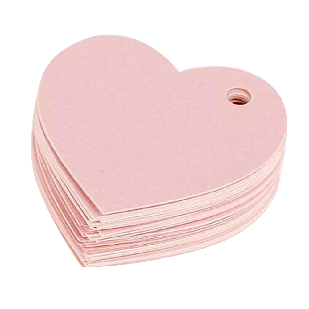 50Pcs Pink Heart-Shaped Paper  - Craft Embellishment 评论和价格