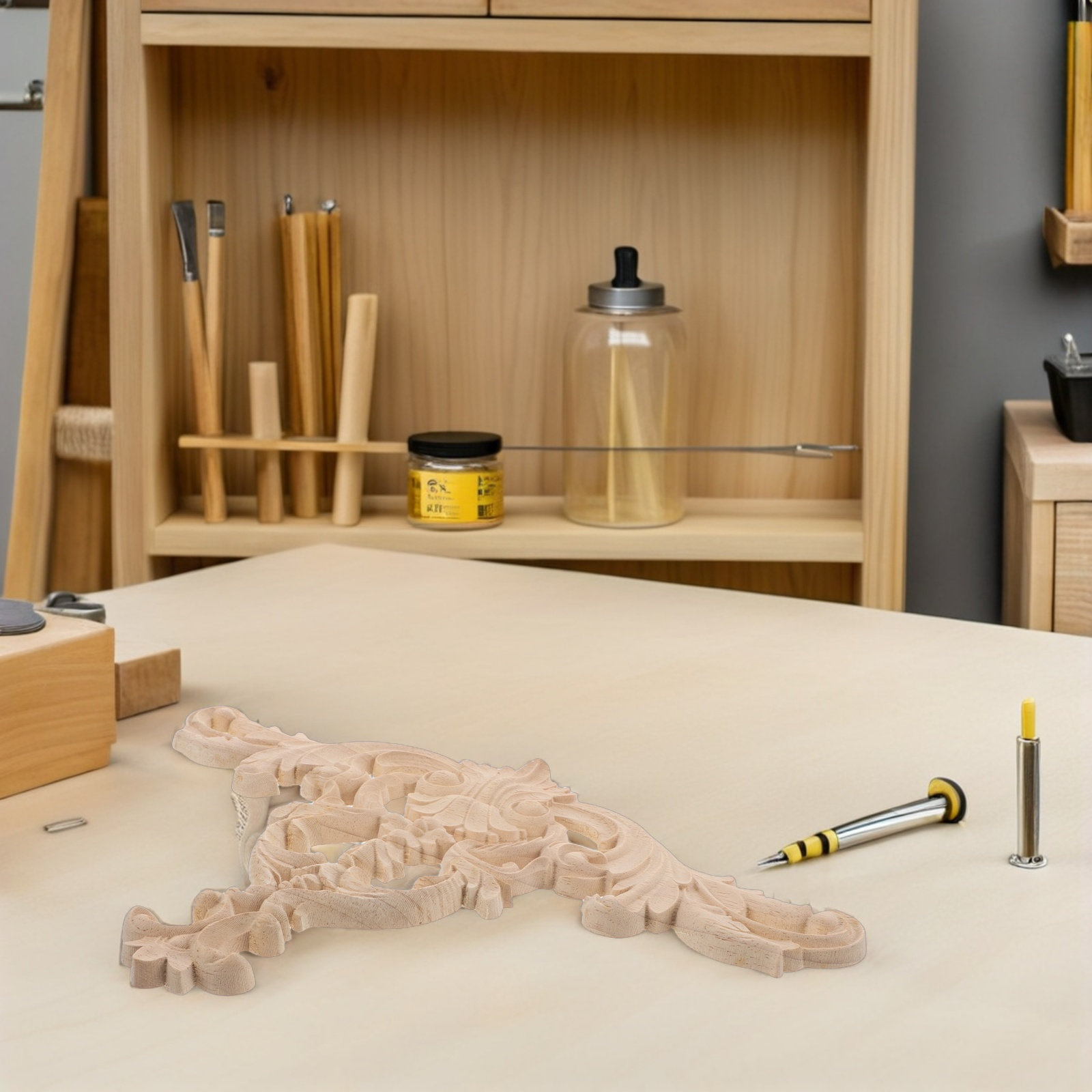 Wood Appliques for Furniture V - Craft Embellishment 评论和价格