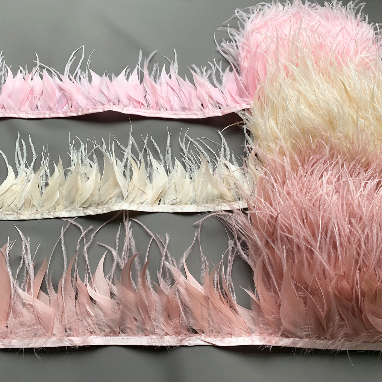 10M Colorful Ostrich Feather T - Fringe Ribbon Sewing 评论和价格