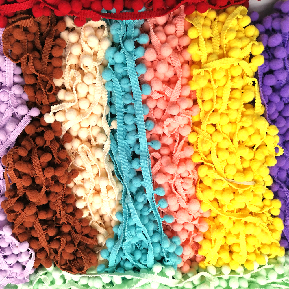 1-5yard Pom pom Fringe Lace Ri - Fringe Ribbon Sewing 评论和价格