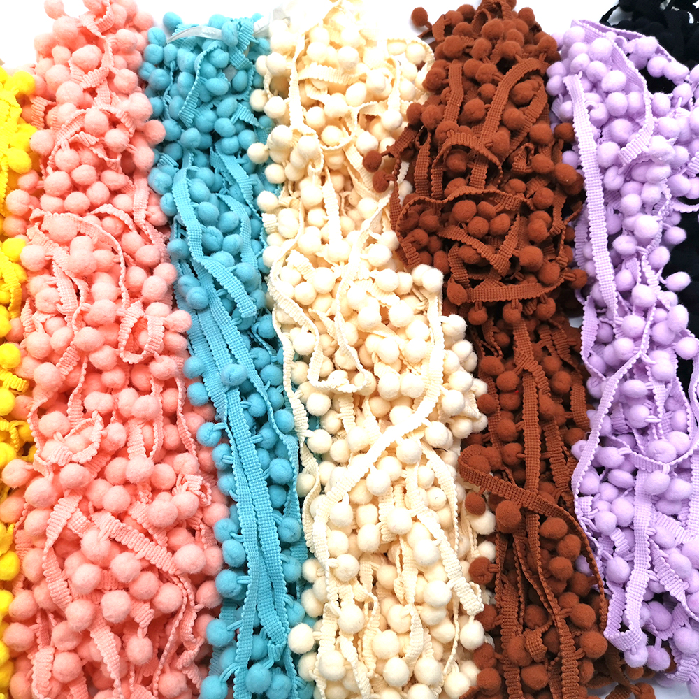 1-5yard Pom pom Fringe Lace Ri - Fringe Ribbon Sewing 评论和价格
