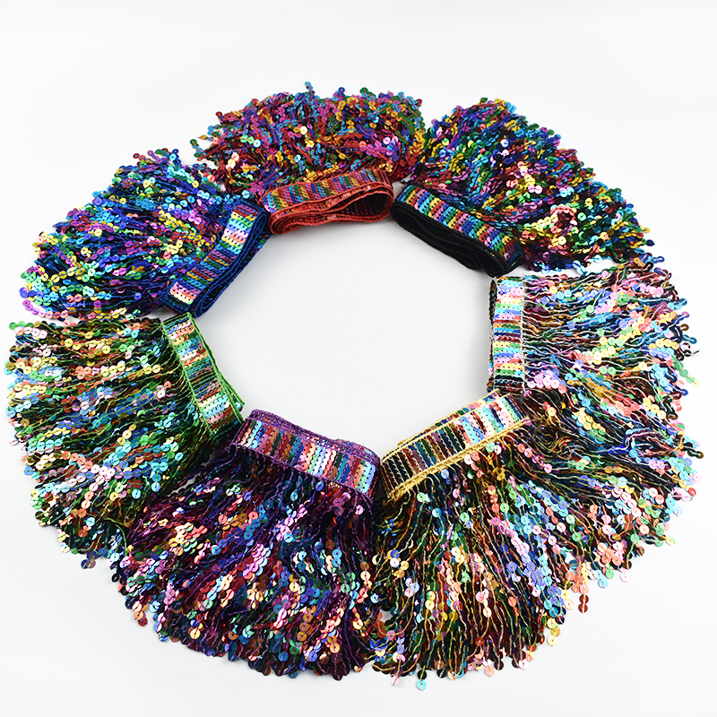 5/10Yards Sequin Fringe Tassel - Fringe Ribbon Sewing 评论和价格