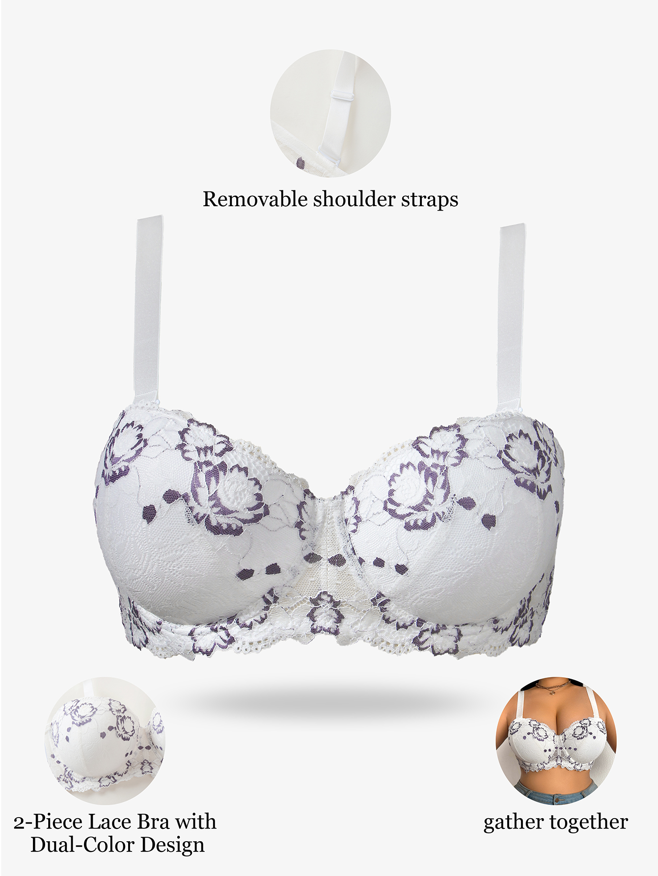 Plus Size Lace & Embroidery Wo - Embroidery Embellishments 评论和价格