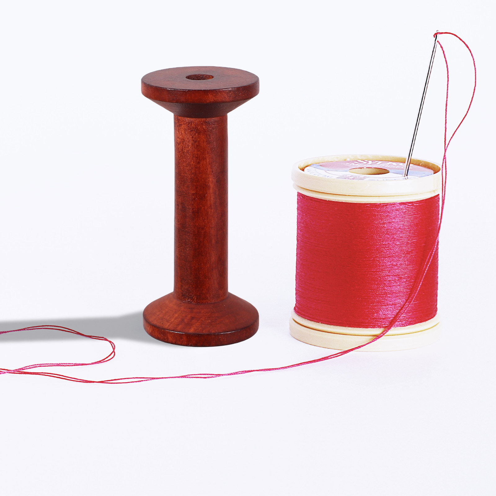6Pcs Smooth Wood Thread Spools - Embroidery Craft 评论和价格