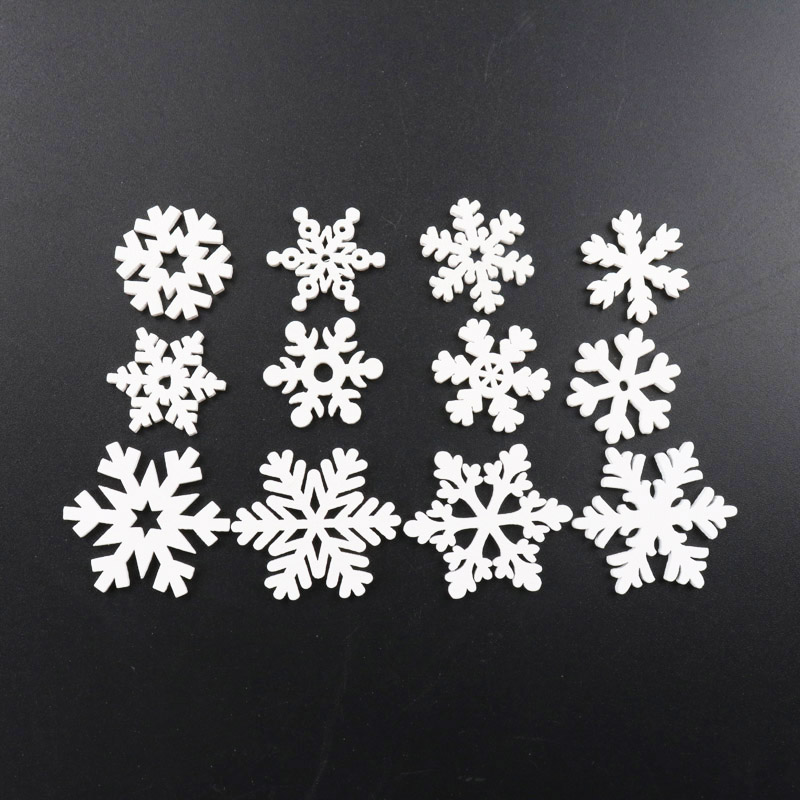 20Pcs Wooden Christmas Snowfla - Embellishments For Scrapbooking 评论和价格