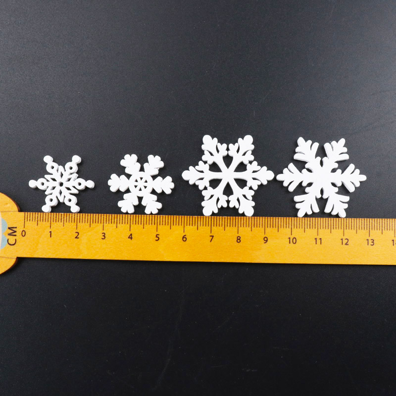20Pcs Wooden Christmas Snowfla - Embellishments For Scrapbooking 评论和价格