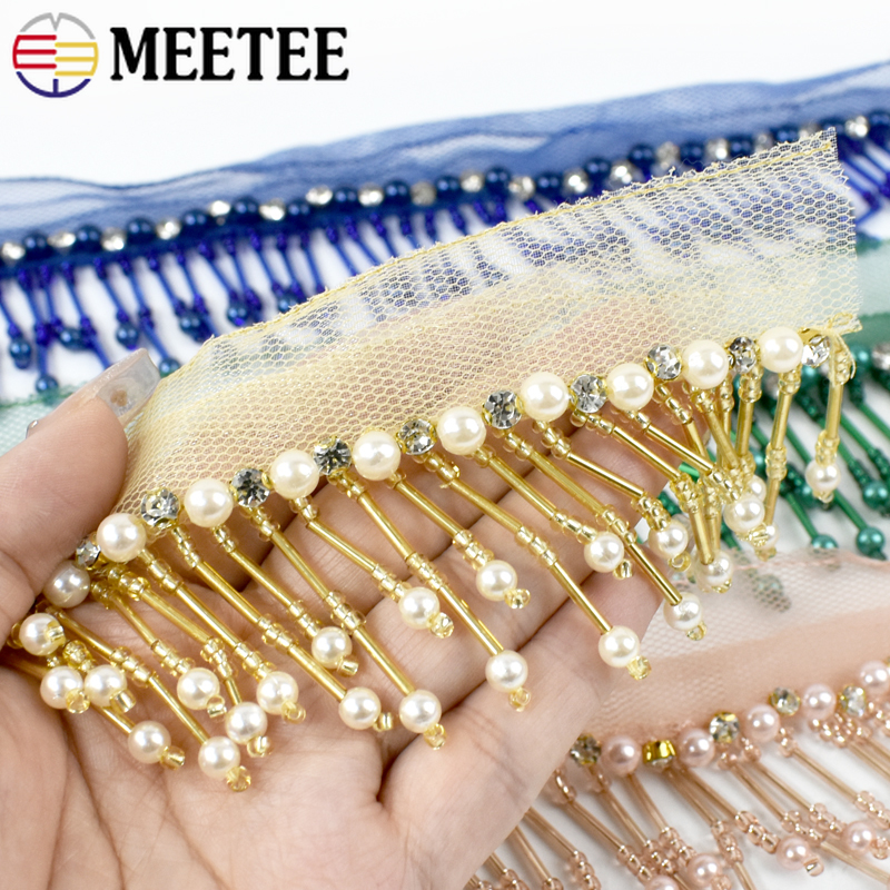1Yard 5cm Beaded Lace Trim Fri - Fringe Ribbon Sewing 评论和价格