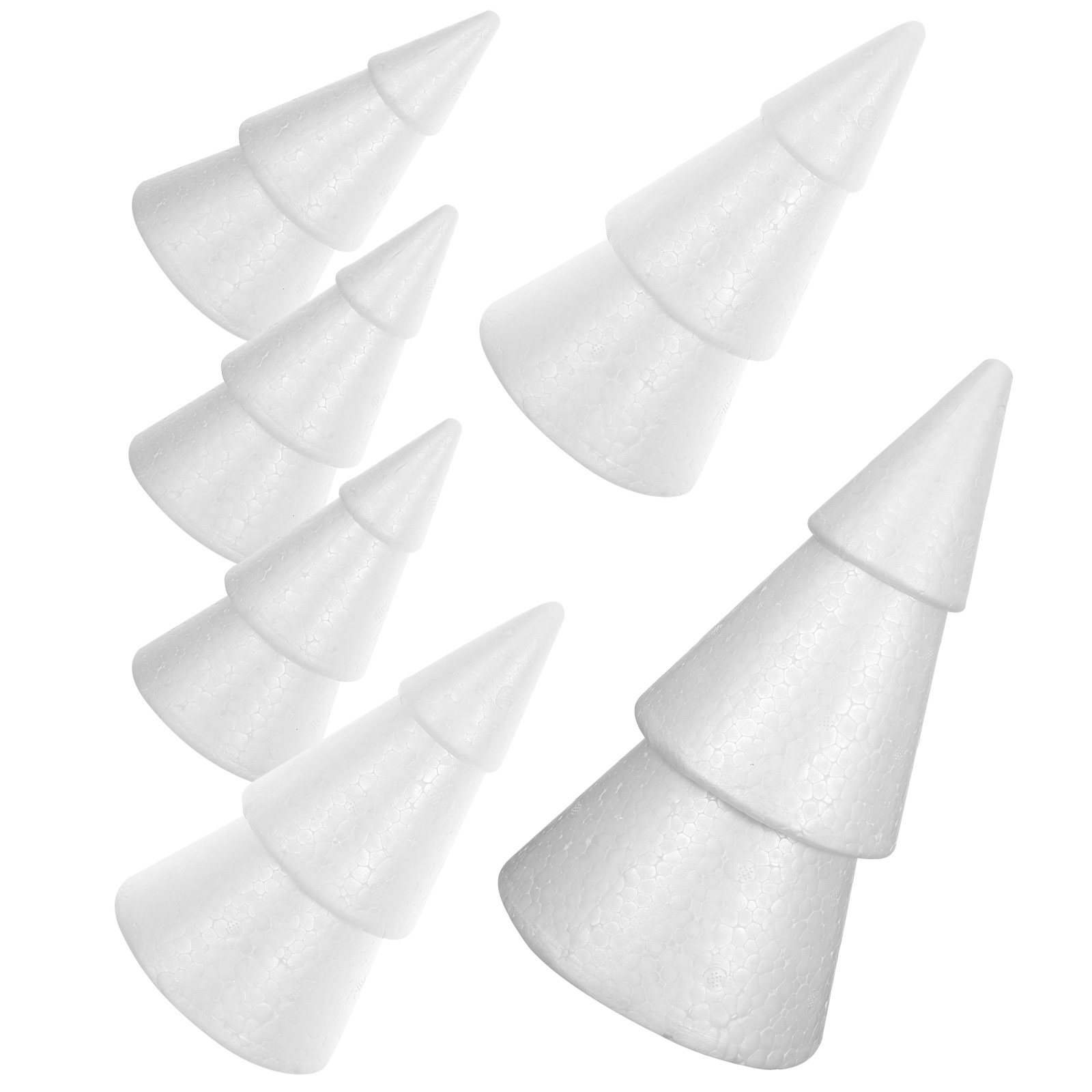 6Pcs White Foam Christmas Tree - Christmas Craft Embellishment 评论和价格