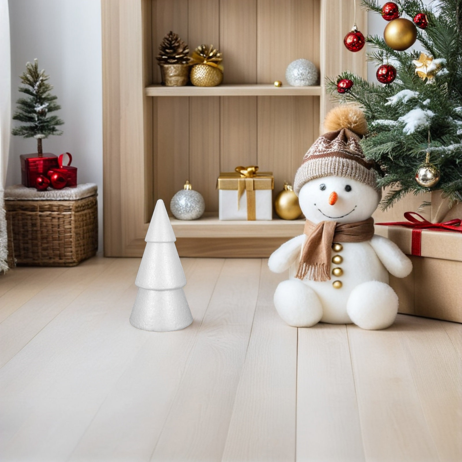 6Pcs White Foam Christmas Tree - Christmas Craft Embellishment 评论和价格