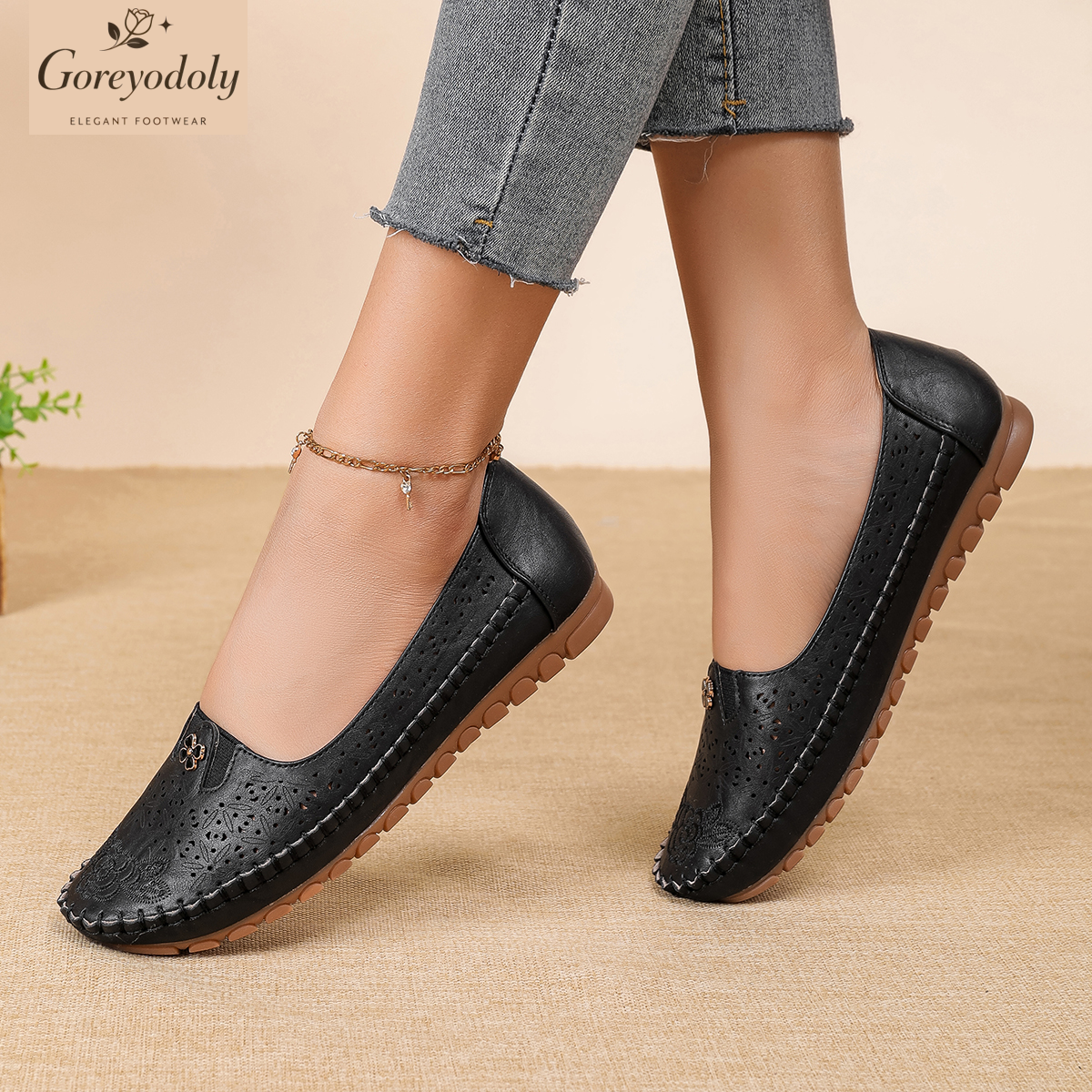 Goreyodoly women loafers flora - Embroidery Embellishments 评论和价格