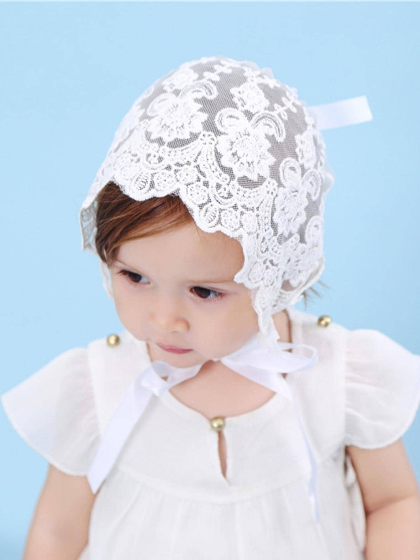 Baby Lace Brim Headband Hat He - Embroidery Embellishments 评论和价格