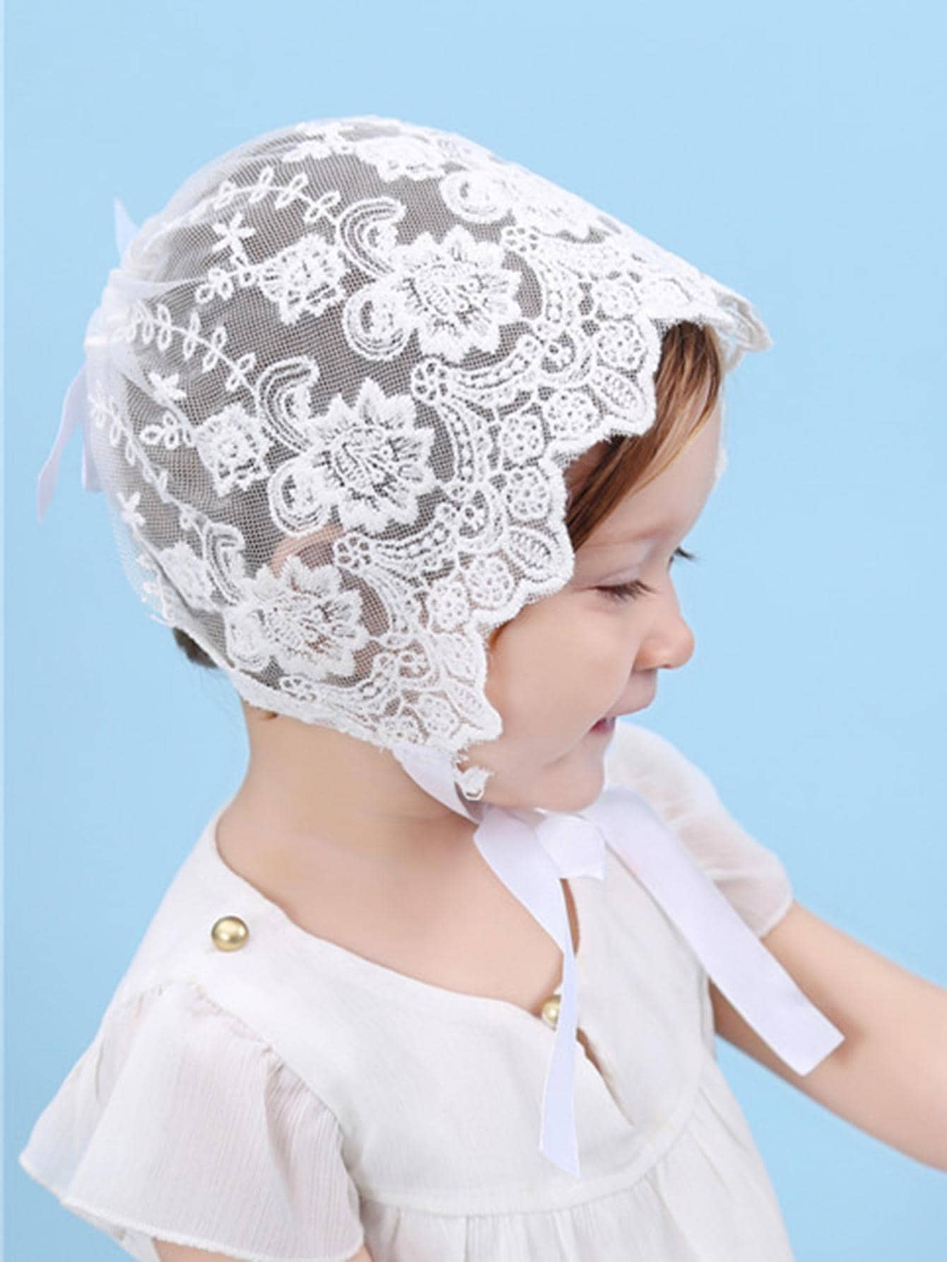 Baby Lace Brim Headband Hat He - Embroidery Embellishments 评论和价格