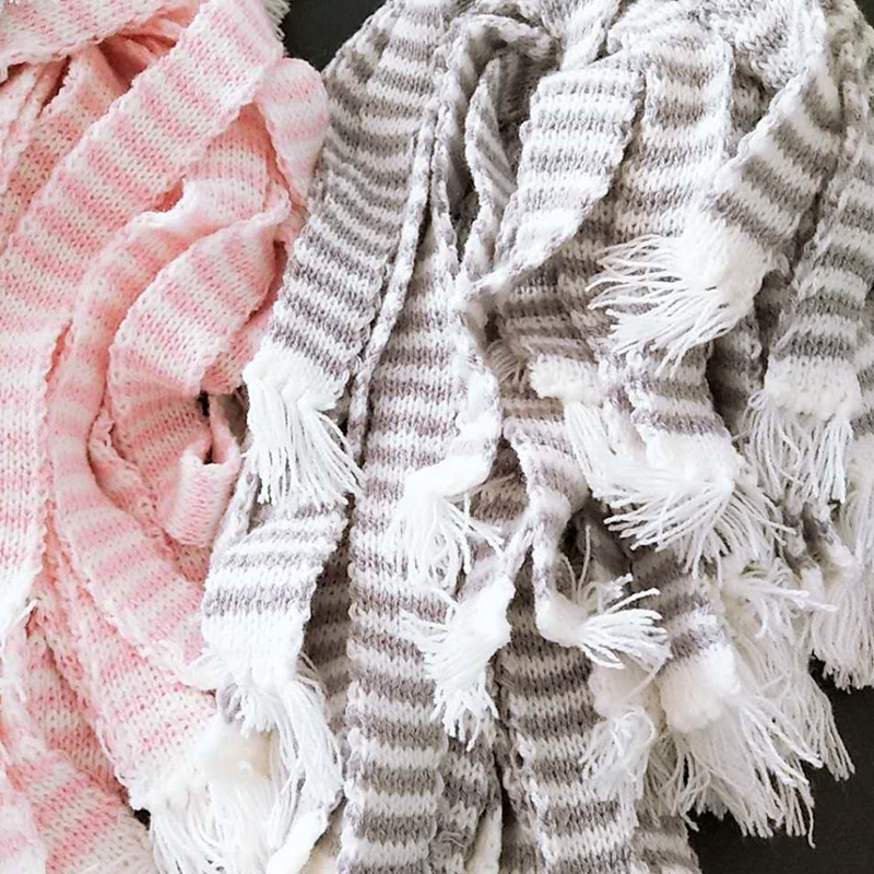 2-10PCS Hand Knitted Stripe Lo - Christmas Craft Embellishment 评论和价格