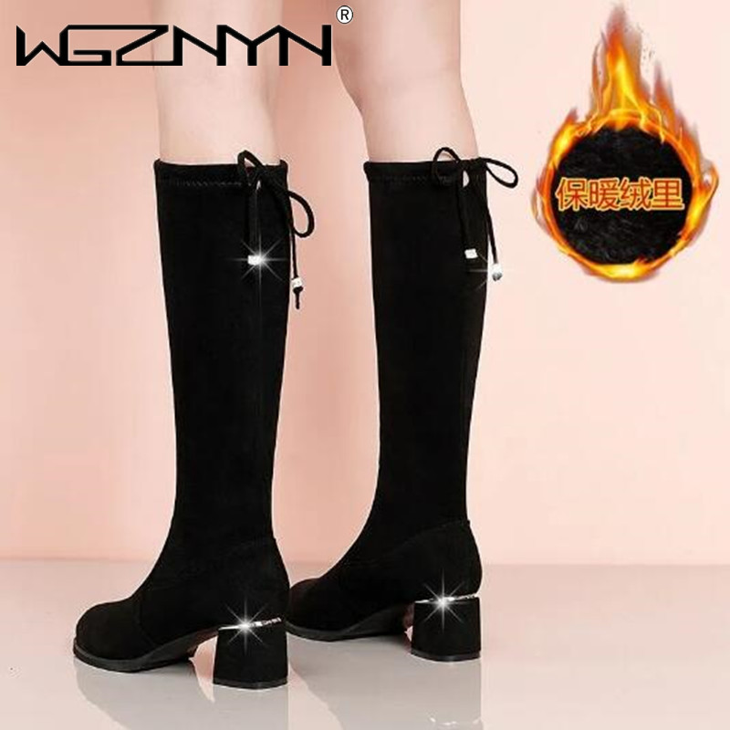 Women Autumn Winter Black Knee - Guipure Lace Panel 评论和价格