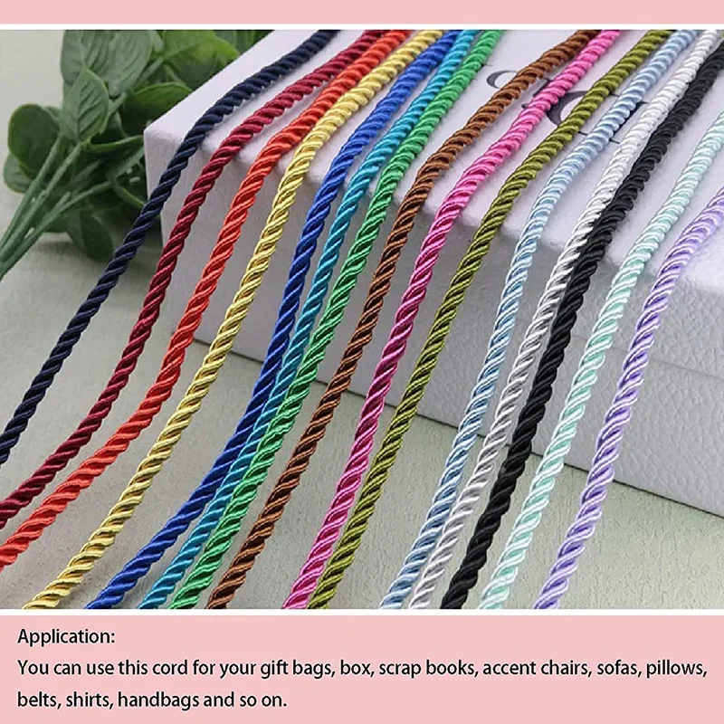 5/10M Silk Rope 3-Ply Braided  - Cord Trim Twisted 评论和价格
