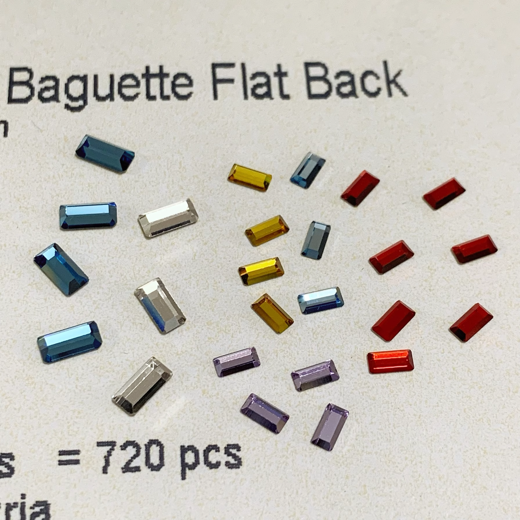 2510 Baguette Flat Back No Hot - Hotfix Rhinestone Sheet 评论和价格