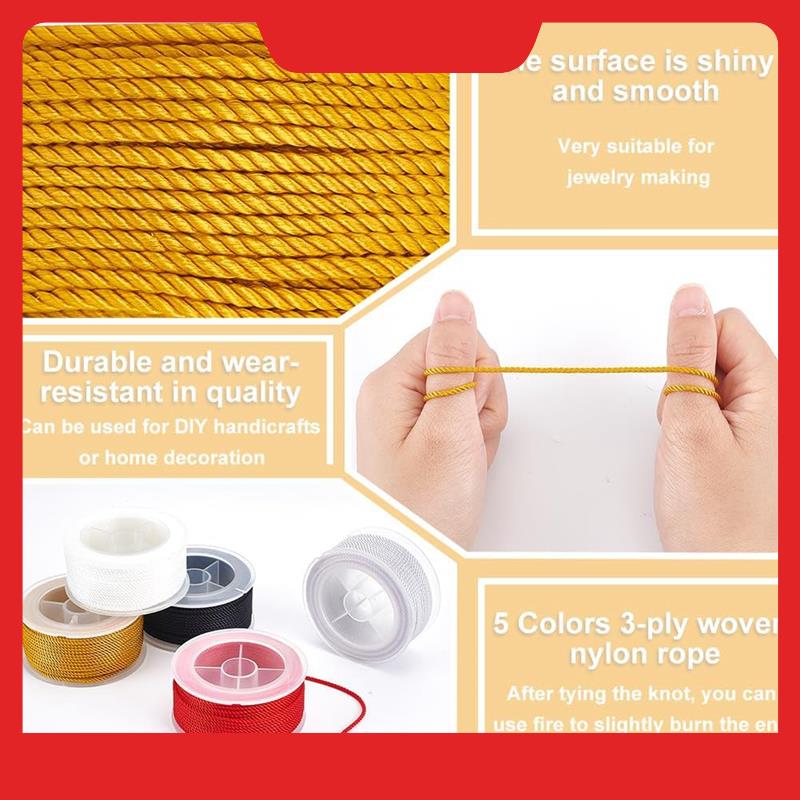 Twisted Nylon Cord 3-Ply Satin - Cord Trim Twisted 评论和价格