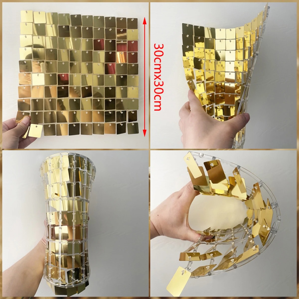 6pcs Shimmer Wall Backdrop Squ - Sequin Fabric Panel 评论和价格