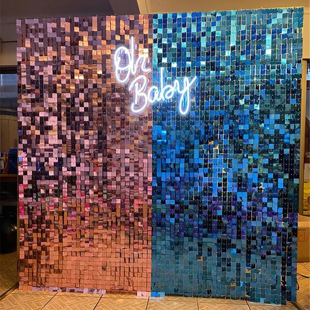 6pcs Shimmer Wall Backdrop Squ - Sequin Fabric Panel 评论和价格