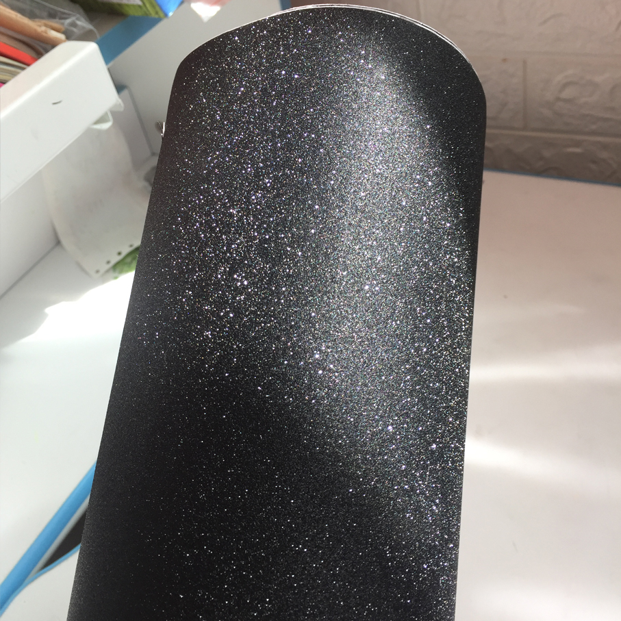 50CM*300CM black Glitter Diamo - Glitter Vinyl Roll 评论和价格