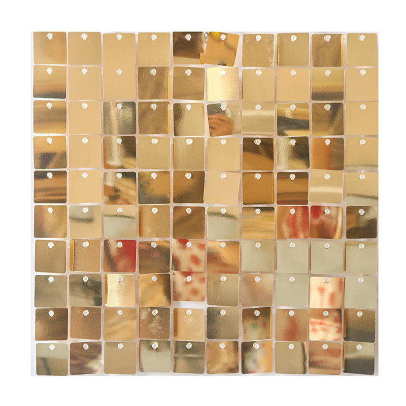 6-27 Pcs Light Golden Shimmer  - Sequin Fabric Panel 评论和价格