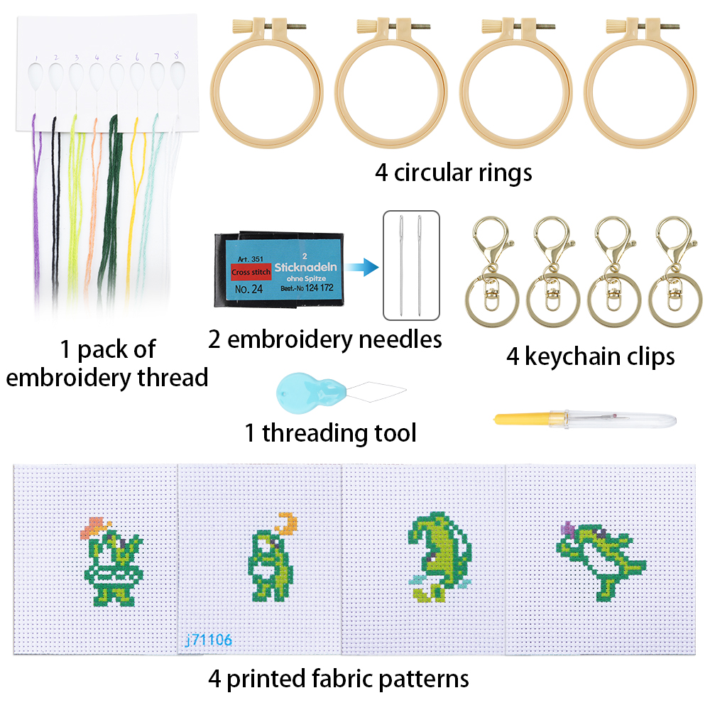 4pcs Embroidery Starter Kit DI - Embroidery Craft 评论和价格