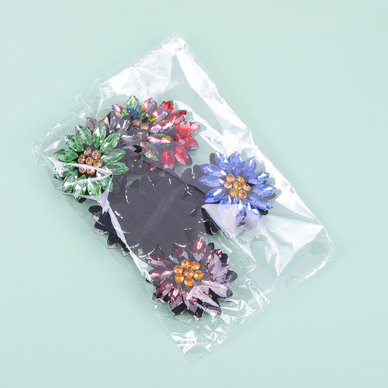 5PCS Sequined crystal beaded f - Applique Patch Flower 评论和价格