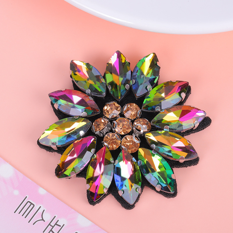 5PCS Sequined crystal beaded f - Applique Patch Flower 评论和价格