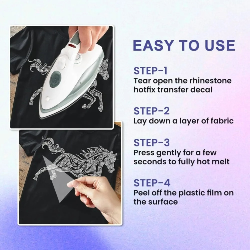 White Rhinestone Iron on Trans - Hotfix Rhinestone Sheet 评论和价格