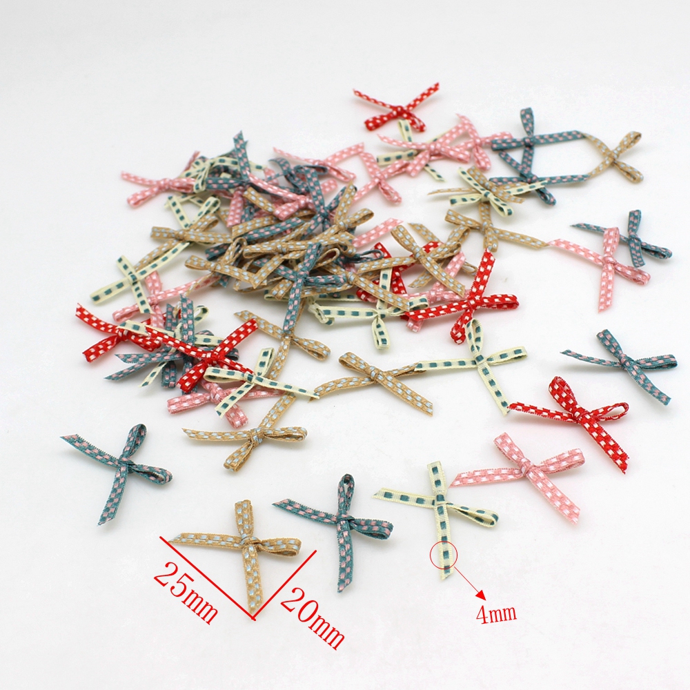 100pcs 2cm*3cm  Bowknot  Small - Embellishments For Scrapbooking 评论和价格