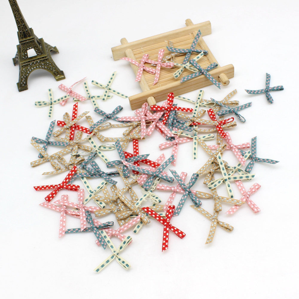 100pcs 2cm*3cm  Bowknot  Small - Embellishments For Scrapbooking 评论和价格
