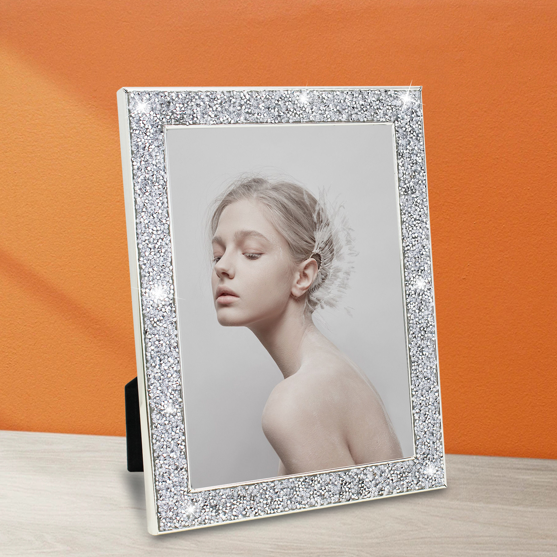 7-Inch Metallic Plated Picture - Sequin Fabric Panel 评论和价格