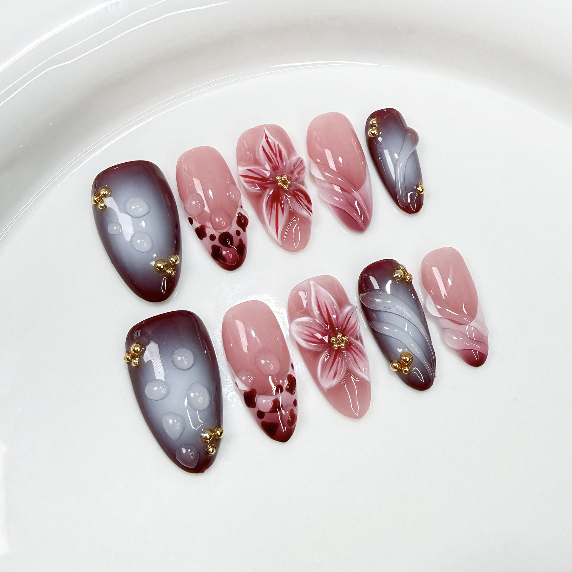 10Pcs Handmade Elegant French  - Embroidery Embellishments 评论和价格
